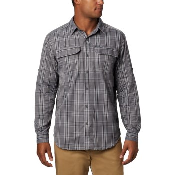 Columbia Overhemd Heren, Silver Ridge 2.0 Plaid Long Sleeve Big Grijs, 61HUXOSVN